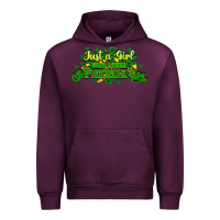 Mauve Wine Just a girl who loves St. Patrick's Day Urban Hoodie - HowdyJamesFarm
