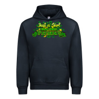 Navy Just a girl who loves St. Patrick's Day Urban Hoodie - HowdyJamesFarm