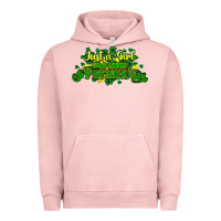 Pigment Salmon Just a girl who loves St. Patrick's Day Urban Hoodie - HowdyJamesFarm
