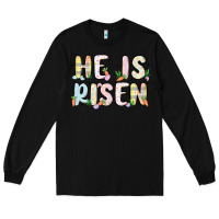 Black he is risen Long Sleeve Tee - MaliasSmallBusiness