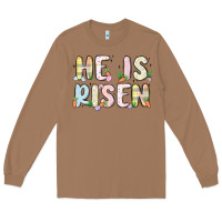 Toasted Coconut he is risen Long Sleeve Tee - MaliasSmallBusiness