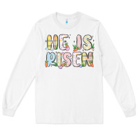 White he is risen Long Sleeve Tee - MaliasSmallBusiness
