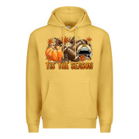 Antique Gold Tis' the season Football and light yellow helmet Premium Hoodie - NancyCooperArtShop