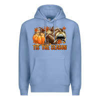 Colony Blue Tis' the season Football and light yellow helmet Premium Hoodie - NancyCooperArtShop