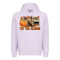 Lilac Tis' the season Football and light yellow helmet Premium Hoodie - NancyCooperArtShop