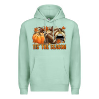 Seafoam Tis' the season Football and light yellow helmet Premium Hoodie - NancyCooperArtShop