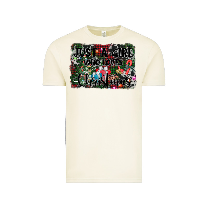 Just A Girl Who Loves Christmas Vintage Tee by AdoDesignShop | Teevron