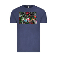 Vintage Denim just a girl who loves christmas Vintage Tee - AdoDesignShop