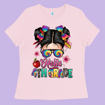 Hello Fourth Grade Ladies Tee Designed By Texasbilliewilder