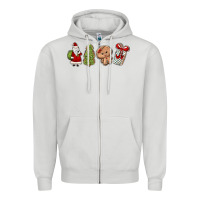 Dove Grey christmas milk and cookies Zipper Hoodie - MaliasSmallBusiness