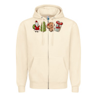 Sandshell christmas milk and cookies Zipper Hoodie - MaliasSmallBusiness