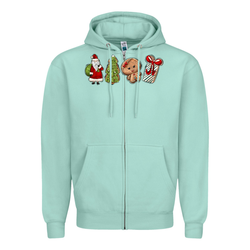 Christmas Milk And Cookies Zipper Hoodie by MaliasSmallBusiness | Teevron