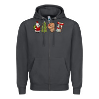 Smoke christmas milk and cookies Zipper Hoodie - MaliasSmallBusiness