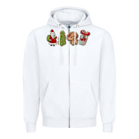 White christmas milk and cookies Zipper Hoodie - MaliasSmallBusiness