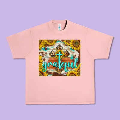 Grateful Cross Urban Heavy Tee Designed By Barkaloodesign