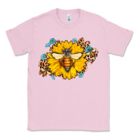 Bubblegum Pink bee sunflower leopard Classic Tee - Jasminsmagicworld