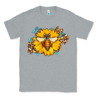 Heather Grey bee sunflower leopard Classic Tee - Jasminsmagicworld