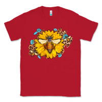 Red bee sunflower leopard Classic Tee - Jasminsmagicworld