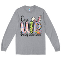Heather Grey one hip paraprofessional Long Sleeve Tee - MaliasSmallBusiness
