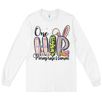 White one hip paraprofessional Long Sleeve Tee - MaliasSmallBusiness