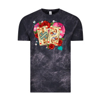 Cloud Black playing cards roses and pearls Vintage Tee - AdoDesignShop