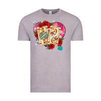 Vintage Zinc playing cards roses and pearls Vintage Tee - AdoDesignShop