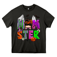 Asphalt halloween momster messy bun Heavy Core Tee - Zillion Design Studio