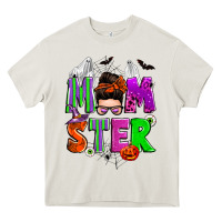 Cream halloween momster messy bun Heavy Core Tee - Zillion Design Studio