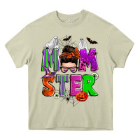 Mossy halloween momster messy bun Heavy Core Tee - Zillion Design Studio