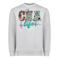 Heather Grey western nurse cna life Heavyweight Sweatshirt - BarkalooDesign