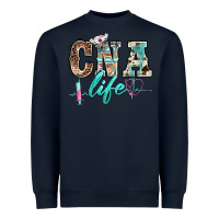 Navy western nurse cna life Heavyweight Sweatshirt - BarkalooDesign