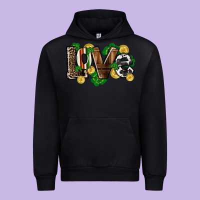 Western Love St. Patrick's Day Urban Hoodie Designed By Cowgirlartshop