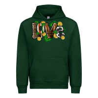 Forest Green Western love St. Patrick's Day Urban Hoodie - CowGirlArtShop