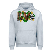 Heather Grey Western love St. Patrick's Day Urban Hoodie - CowGirlArtShop