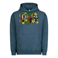 Pigment Midnight Navy Western love St. Patrick's Day Urban Hoodie - CowGirlArtShop