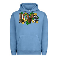 Pigment Pebble Blue Western love St. Patrick's Day Urban Hoodie - CowGirlArtShop