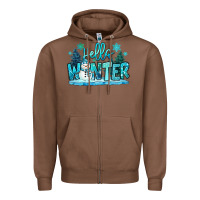 Chestnut hello winter snowman Zipper Hoodie - MaliasSmallBusiness