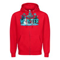 Red hello winter snowman Zipper Hoodie - MaliasSmallBusiness