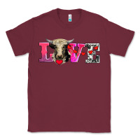 Burgundy love with holstein cow Classic Tee - AdoDesignShop