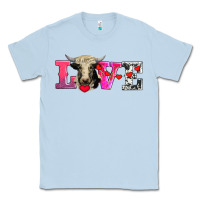 Dusty Blue love with holstein cow Classic Tee - AdoDesignShop