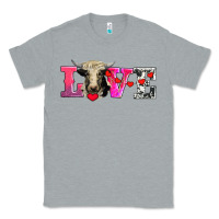 Heather Grey love with holstein cow Classic Tee - AdoDesignShop