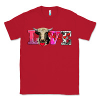 Red love with holstein cow Classic Tee - AdoDesignShop