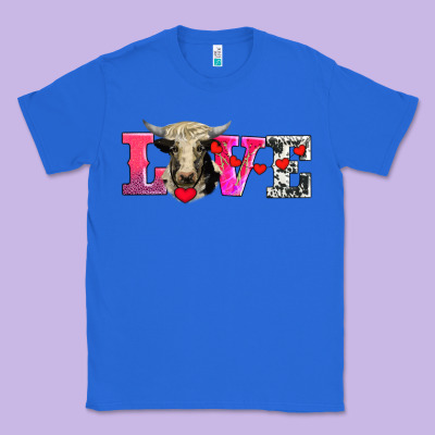 Love With Holstein Cow Classic Tee Designed By Adodesignshop