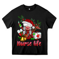 Black christmas nurse life gnome Heavy Core Tee - BarkalooDesign