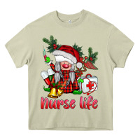 Mossy christmas nurse life gnome Heavy Core Tee - BarkalooDesign