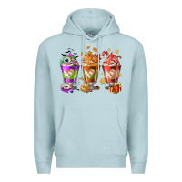 Blue Mist Hallothanksmas coffee cups Premium Hoodie - NancyCooperArtShop