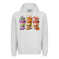 Dove Grey Hallothanksmas coffee cups Premium Hoodie - NancyCooperArtShop