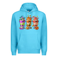 Ocean Blue Hallothanksmas coffee cups Premium Hoodie - NancyCooperArtShop