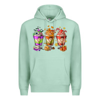 Seafoam Hallothanksmas coffee cups Premium Hoodie - NancyCooperArtShop