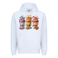 White Hallothanksmas coffee cups Premium Hoodie - NancyCooperArtShop